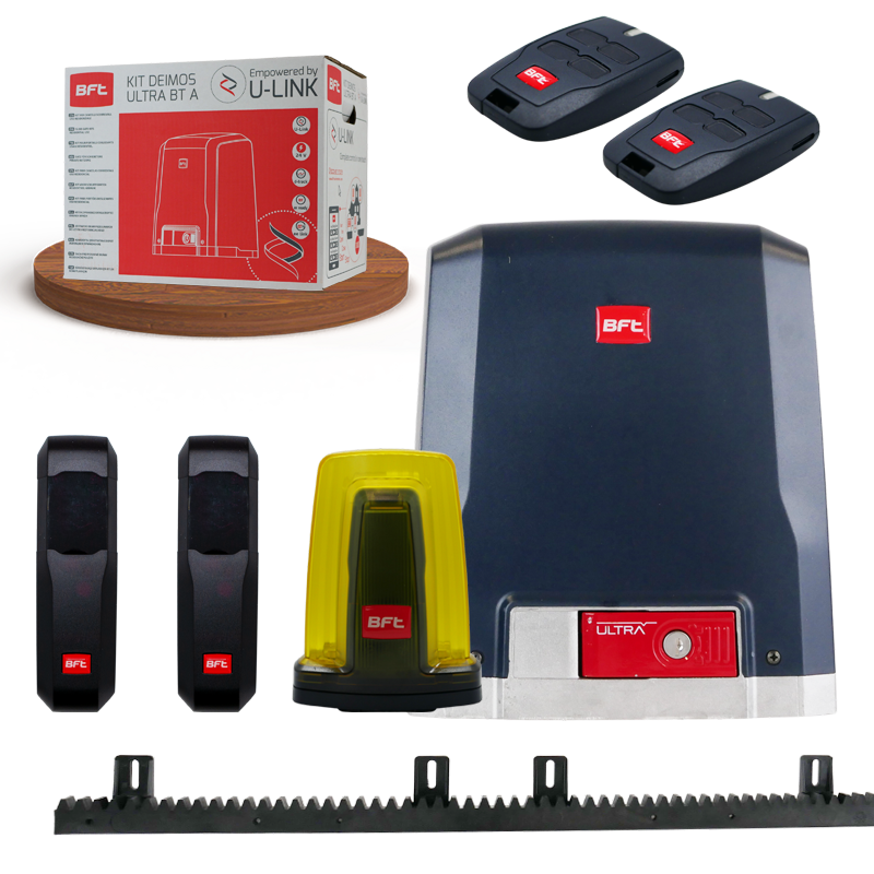 Kit DEIMOS BT ULTRA A400 Motorisation coulissant BFT + crémaillère
