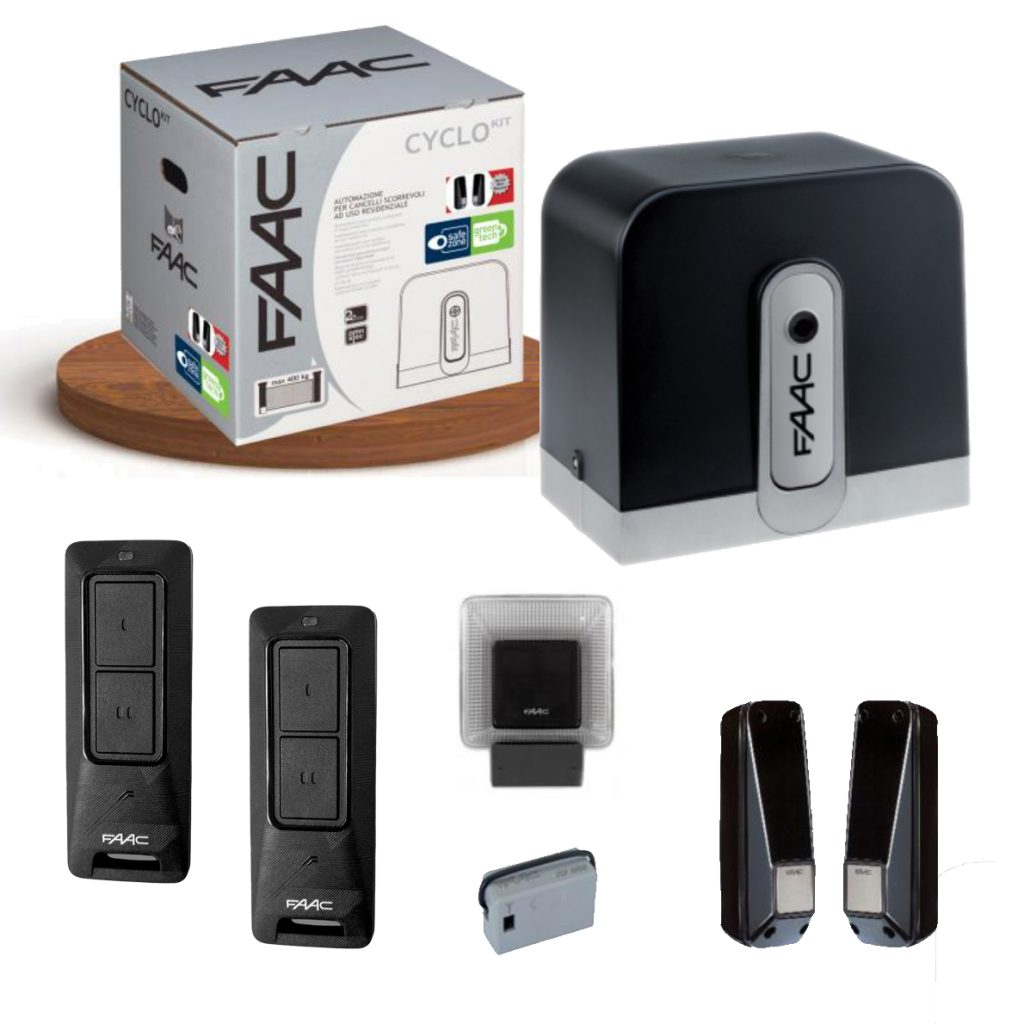 Image du produit KIT CYCLO INTEGRAL FAAC Motorisation coulissant 800Kg 24V #1 (NVX_CYCLO_800_TEECO_FDS_XT2.jpg)