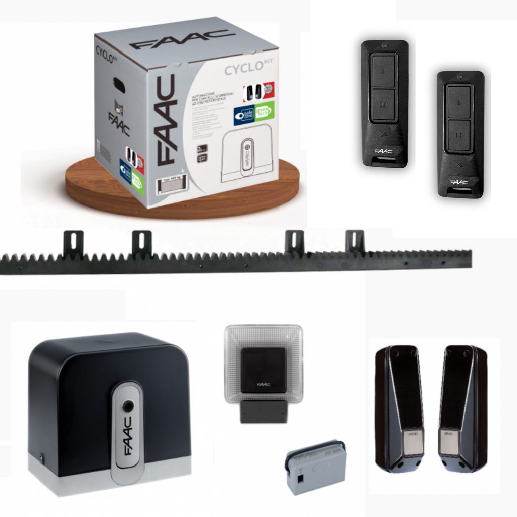 Image du produit PACK CYCLO INTEGRAL FAAC C720 Motorisation coulissant 400Kg 24V #1 (NVX_CYCLO_TELECO_DFS.jpg)